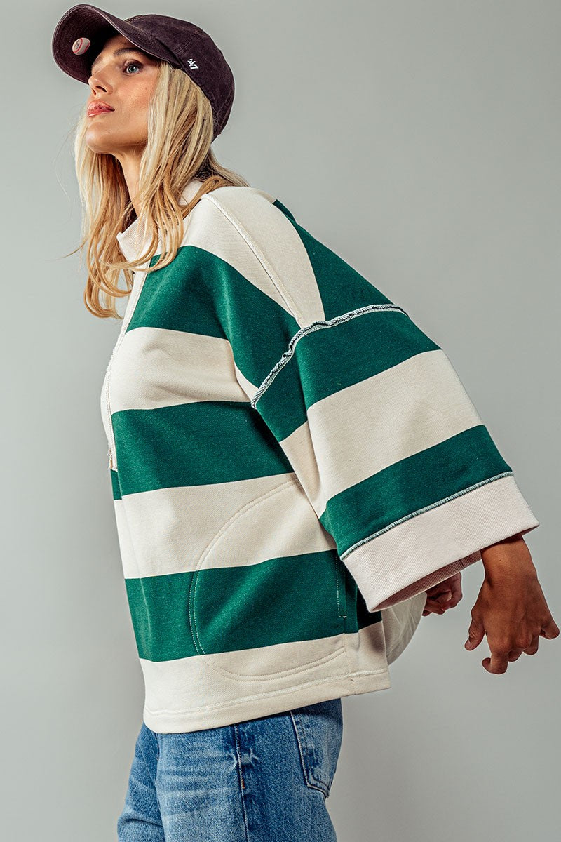 Breezy Striped Pullover Top