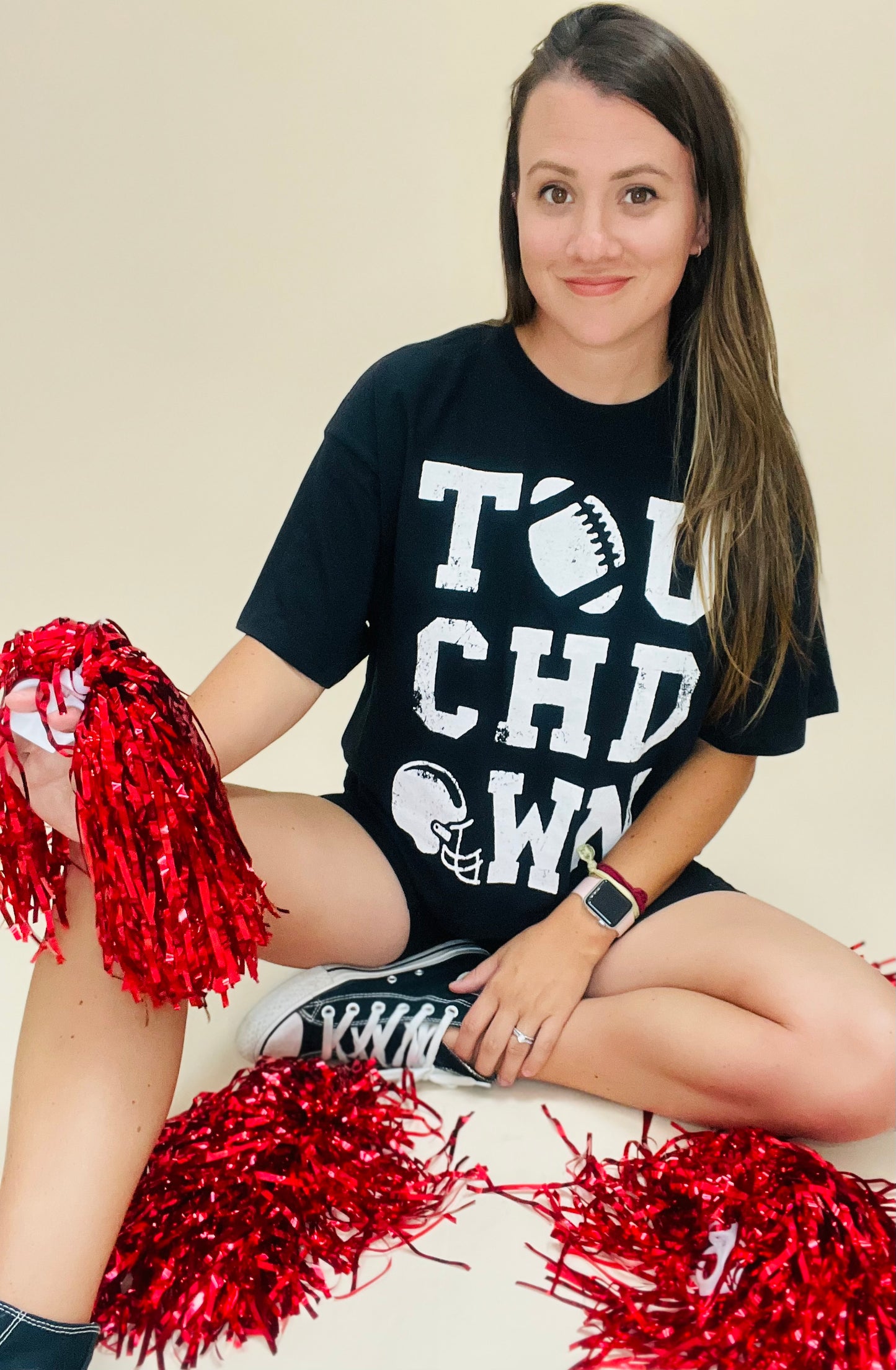 Touchdown Graphic Crop Tee