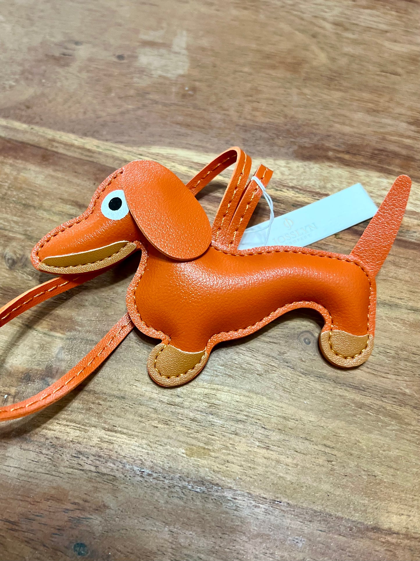 Vegan Leather Dog Keychain