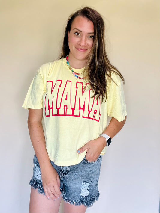 Mama Cropped T Shirt